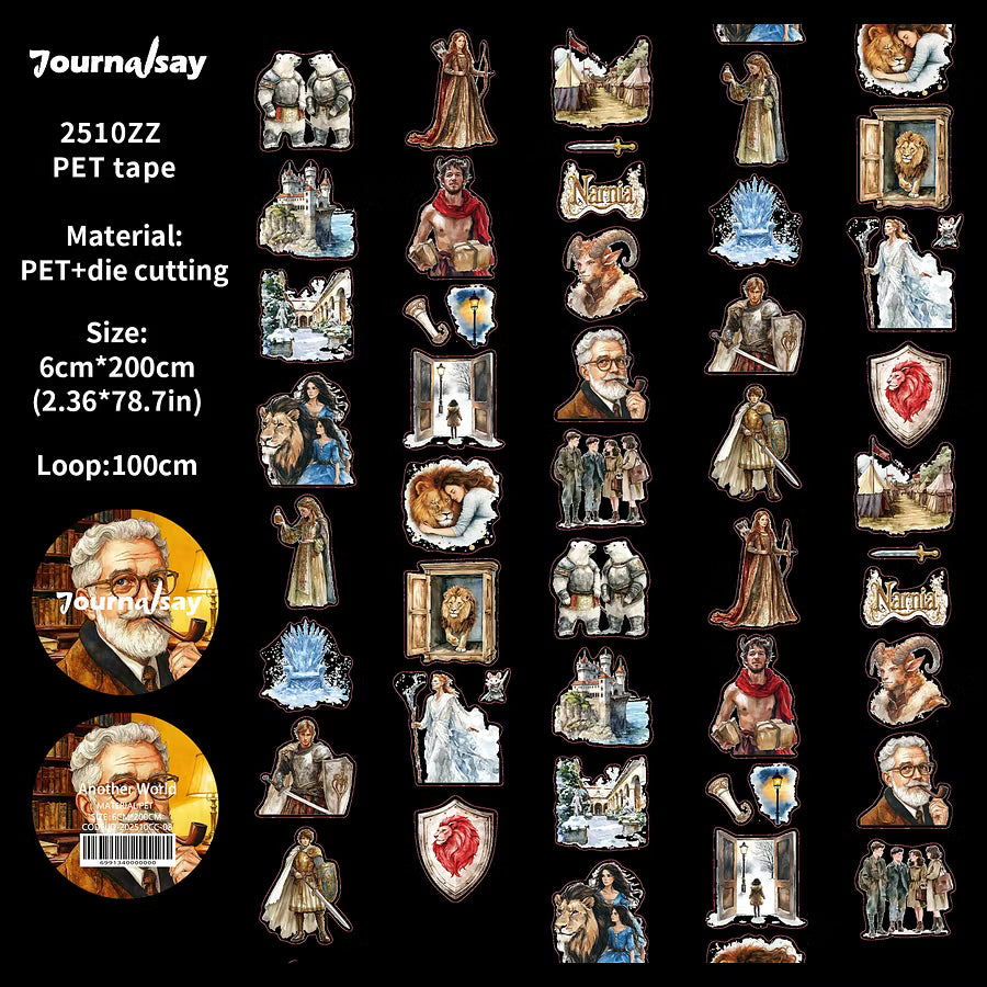PET Tape - 6*200cm Another World Series Vintage Characters