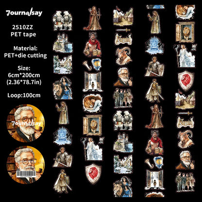 PET Tape - 6*200cm Another World Series Vintage Characters