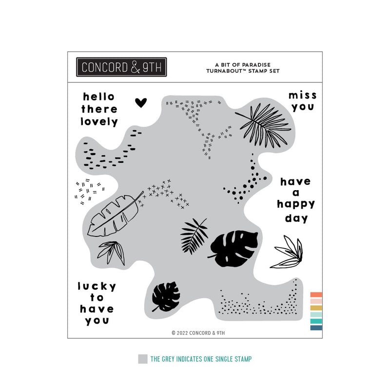 Concord & 9th - A Bit of Paradise Turnabout Stamp Set 11810