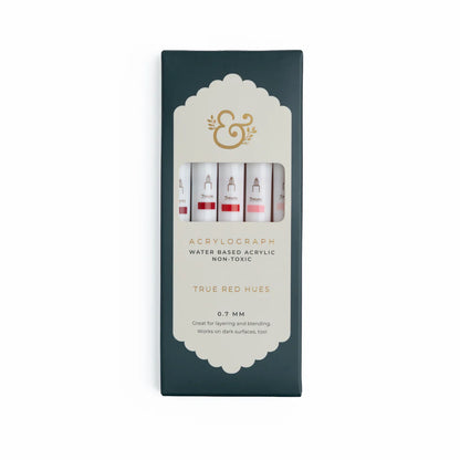 Archer & Olive - True Red Hues Sets of 5 - Acrylograph