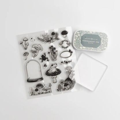 Archer & Olive - Mushroom Monarch Stamp Set