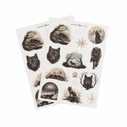 Wolf in the Night | Sticker Set - Archer & Olive