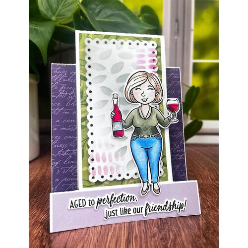 Dare2B Artzy Wine Between Friends clear stamps