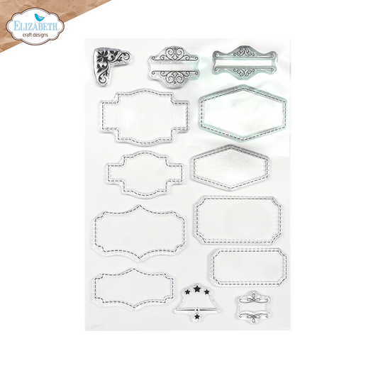 Elizabeth Craft Designs - Layered Labels Clear Photopolymer Stamp