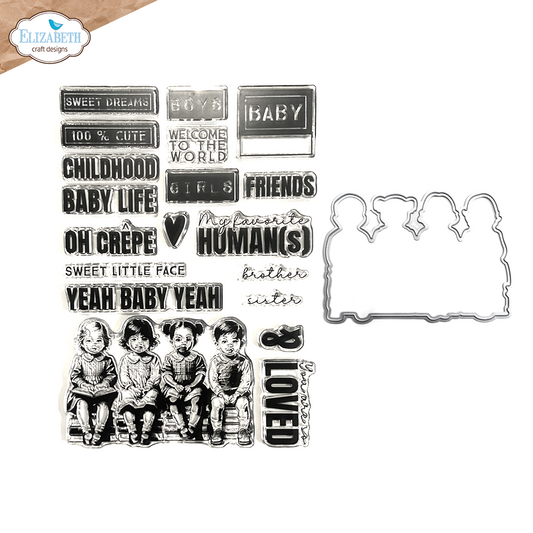 Elizabeth Craft Designs Favorite Humans Stamp and Die set csd355