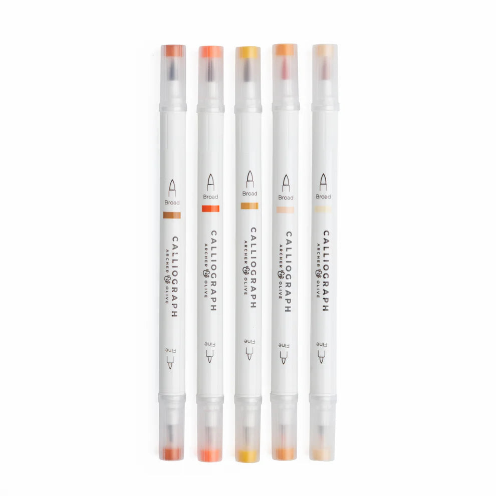 Archer & Olive - Burnt Orange Hues Sets of 5 - Calliograph