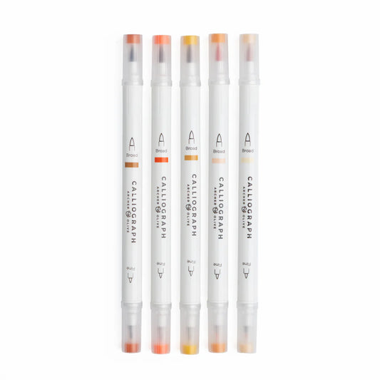 Archer & Olive - Burnt Orange Hues Sets of 5 - Calliograph