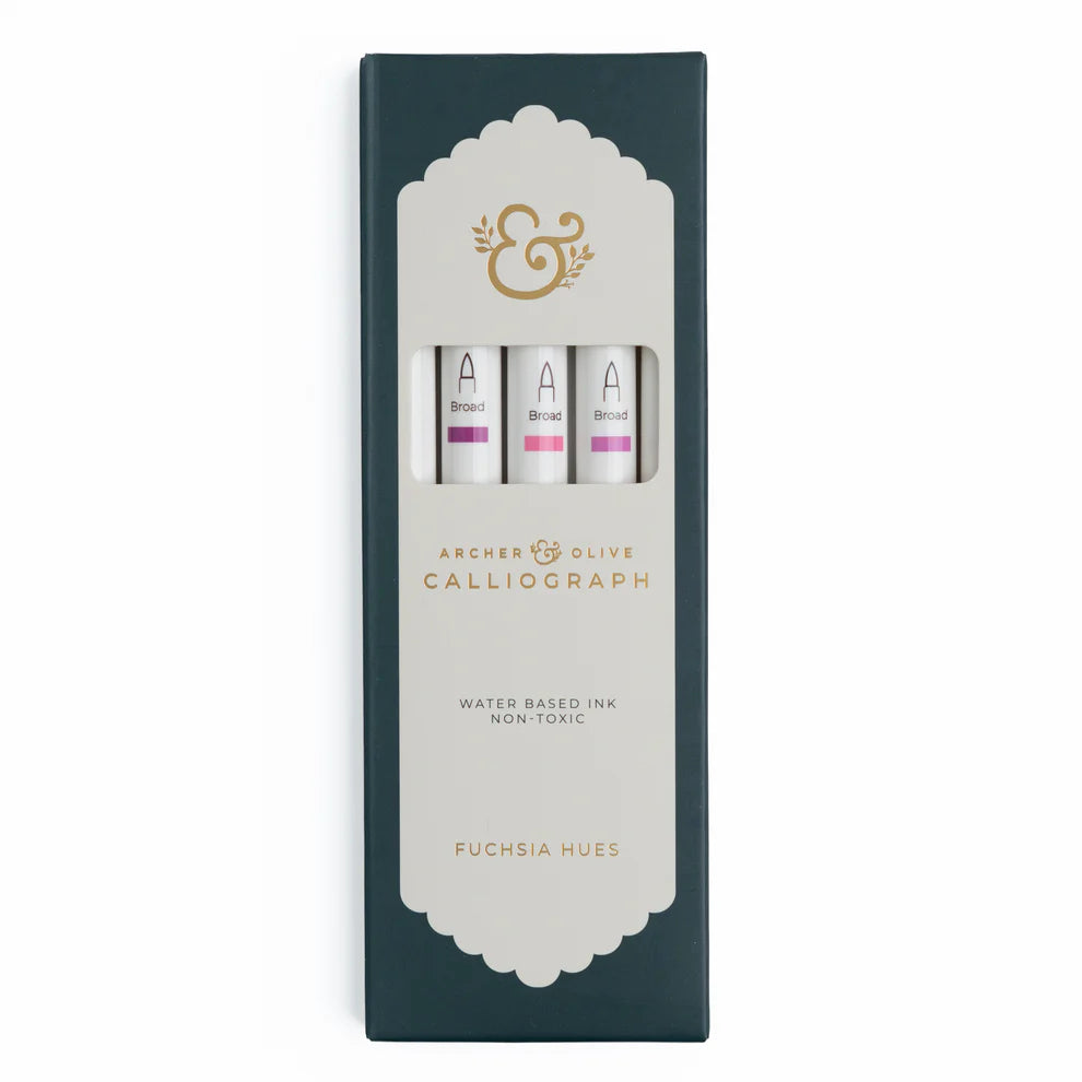 Archer & Olive -  Fuchsia Hues Sets of 5 - Calliograph