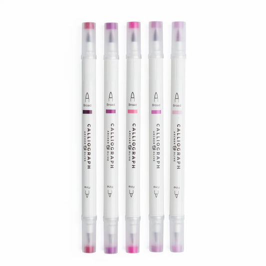 Archer & Olive -  Fuchsia Hues Sets of 5 - Calliograph