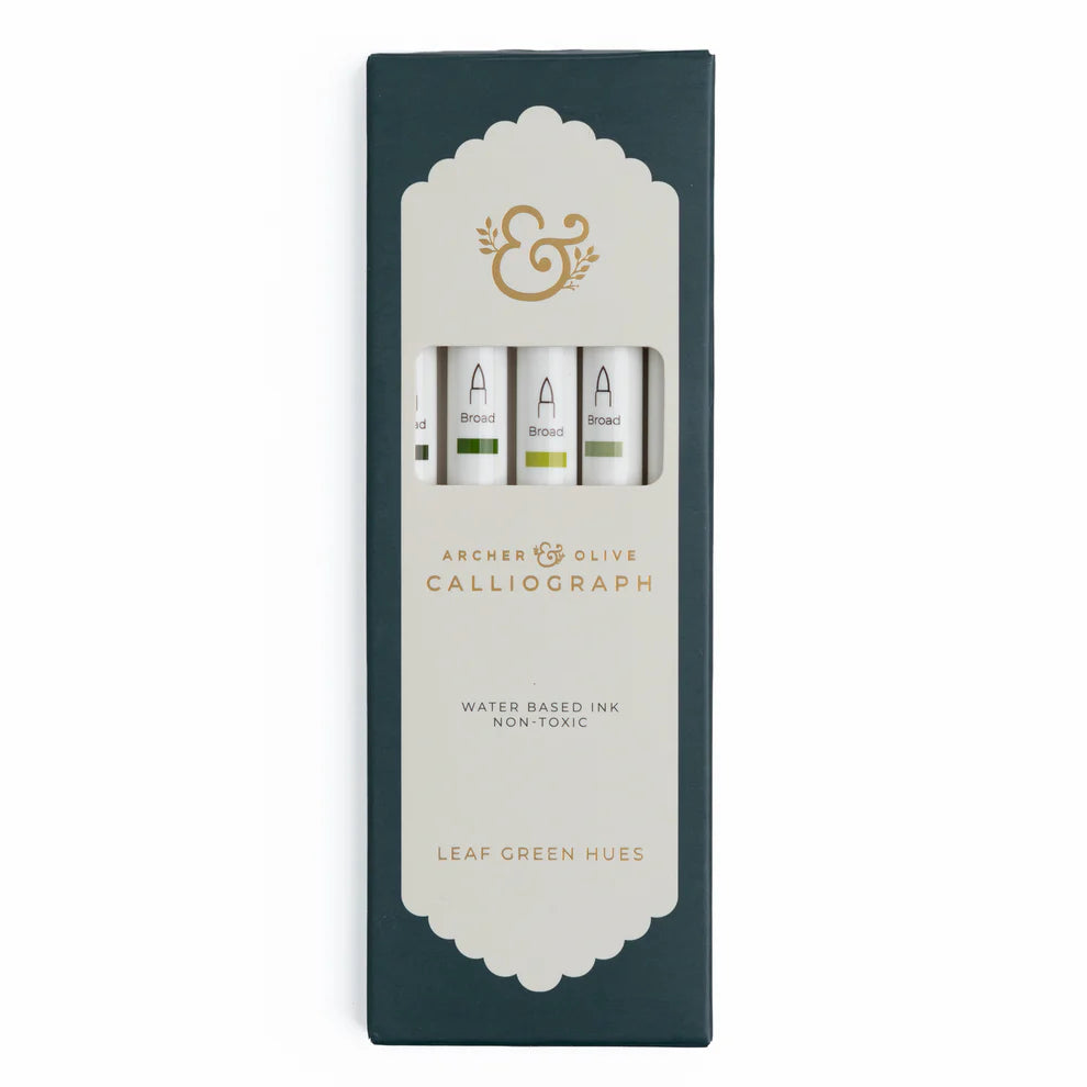 Archer & Olive - Leaf Green Hues Sets of 5 - Calliograph