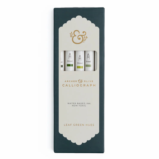 Archer & Olive - Leaf Green Hues Sets of 5 - Calliograph