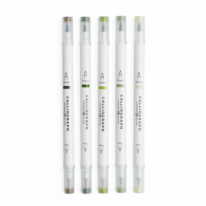 Archer & Olive - Leaf Green Hues Sets of 5 - Calliograph