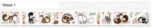 Washi Tape -  Cat's Mood Channel Washi Tape