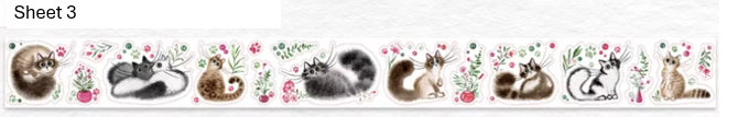 Washi Tape -  Cat's Mood Channel Washi Tape