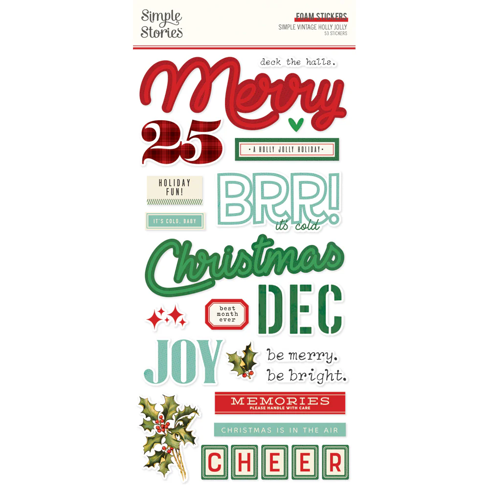 Simple Stories, Simple Vintage Hollie foam stickers 53 stickers