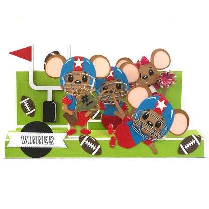 Elizabeth Craft Designs Football & Baseball Accessories - 2261 Die Cuts (2204 little mouse die sold separately)