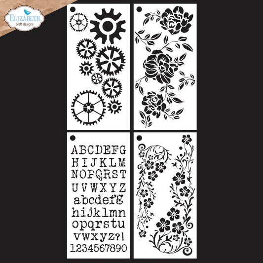 Elizabeth Craft Designs Journal Stencils 8 s057