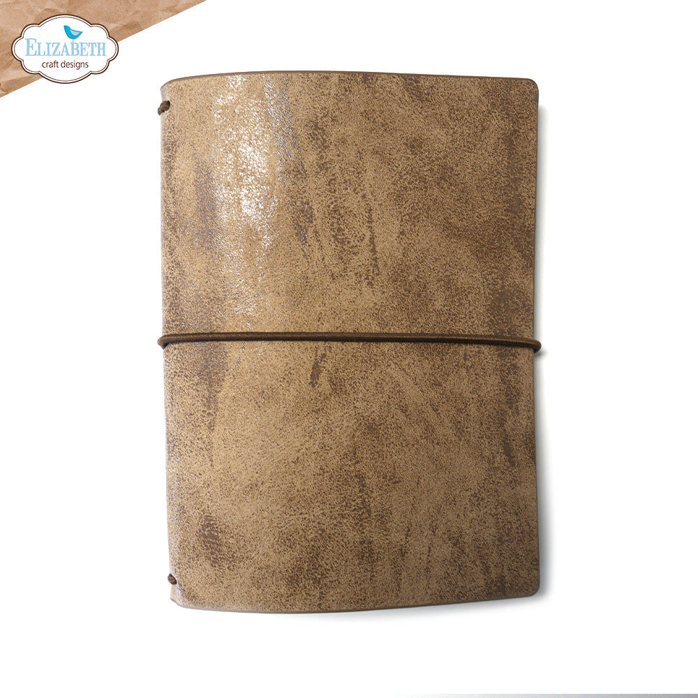 Elizabeth Craft Designs Stonewashed Grey Passport Art Journal - XL Stonewashed Brown