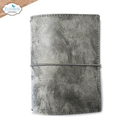 Elizabeth Craft Designs - Hinged to the Past Collection - Art Journal - Stonewashed Grey Passport