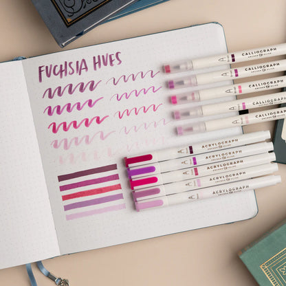 Archer & Olive -  Fuchsia Hues Sets of 5 - Calliograph