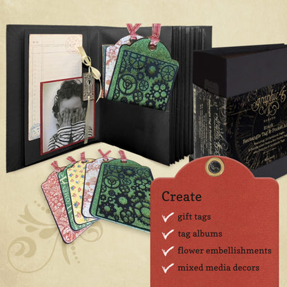 Graphic 45 Graphic 45 Staples Regular Tag & Gears Metal Dies