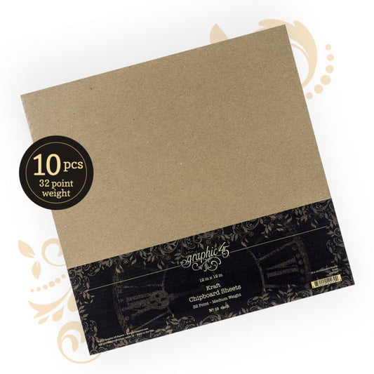 Graphic 45 Kraft Chipboard Sheets Medium Weight 32 Pt
