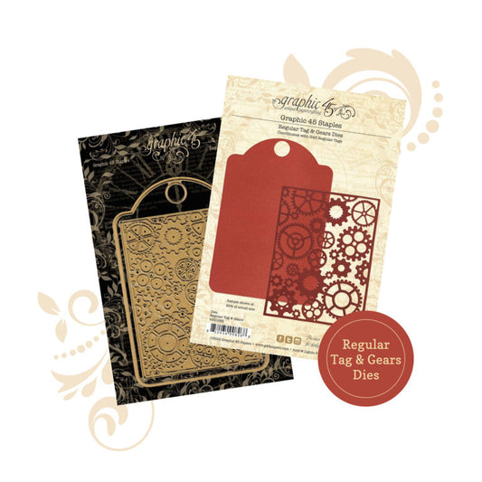 Graphic 45 Graphic 45 Staples Regular Tag & Gears Metal Dies