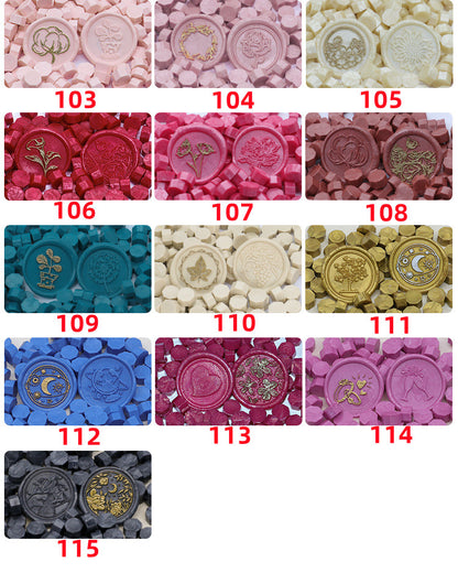Wax Octogon Beads for Stamp Seals - 35 Color Variants