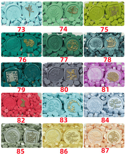 Wax Octogon Beads for Stamp Seals - 35 Color Variants