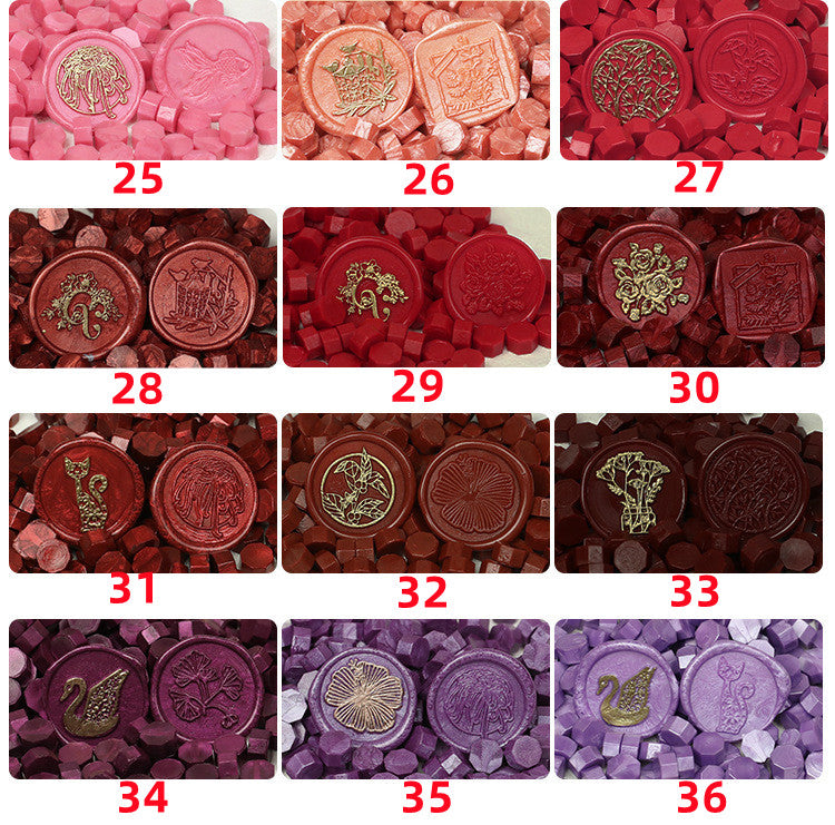 Wax Octogon Beads for Stamp Seals - 35 Color Variants