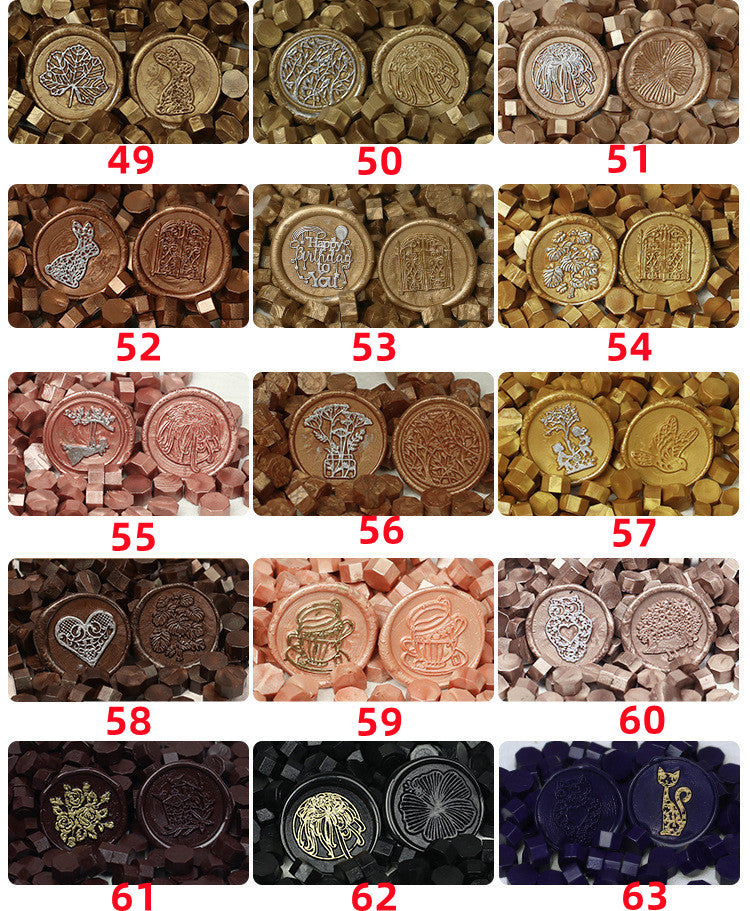 Wax Octogon Beads for Stamp Seals - 35 Color Variants