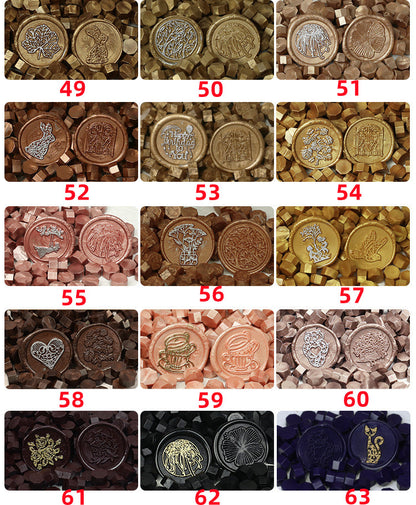 Wax Octogon Beads for Stamp Seals - 35 Color Variants