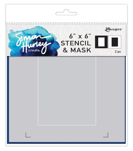Simon Hurley  6" x 6" Stencil and Mask HUS78180 Rectangle Blends