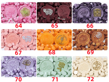 Wax Octogon Beads for Stamp Seals - 35 Color Variants