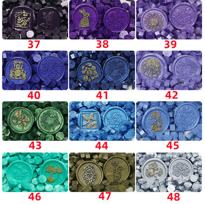 Wax Octogon Beads for Stamp Seals - 35 Color Variants