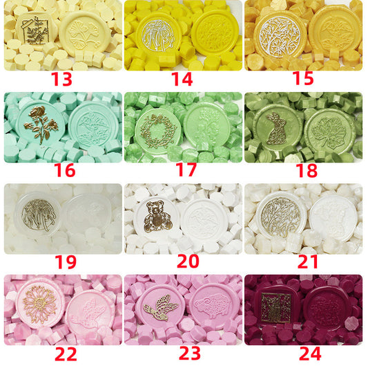 Wax Octogon Beads for Stamp Seals - 35 Color Variants
