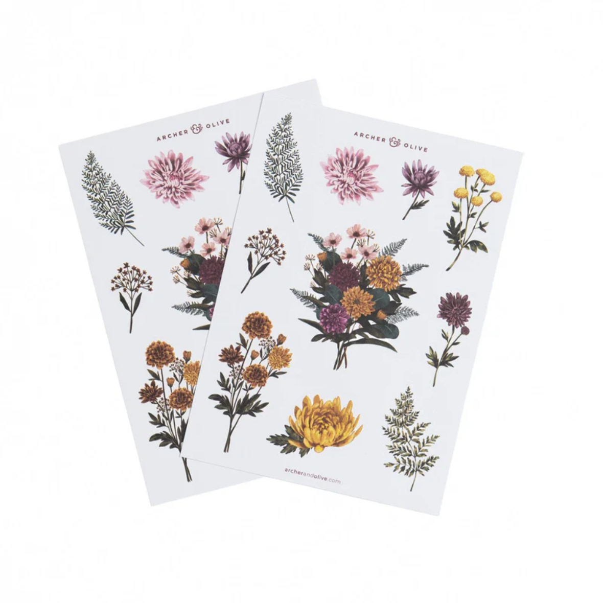 Archer and Olive Chrysanthemum Sticker Set