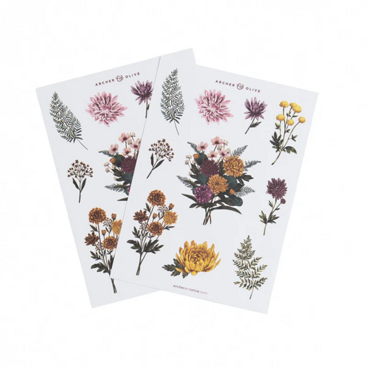 Archer and Olive Chrysanthemum Sticker Set