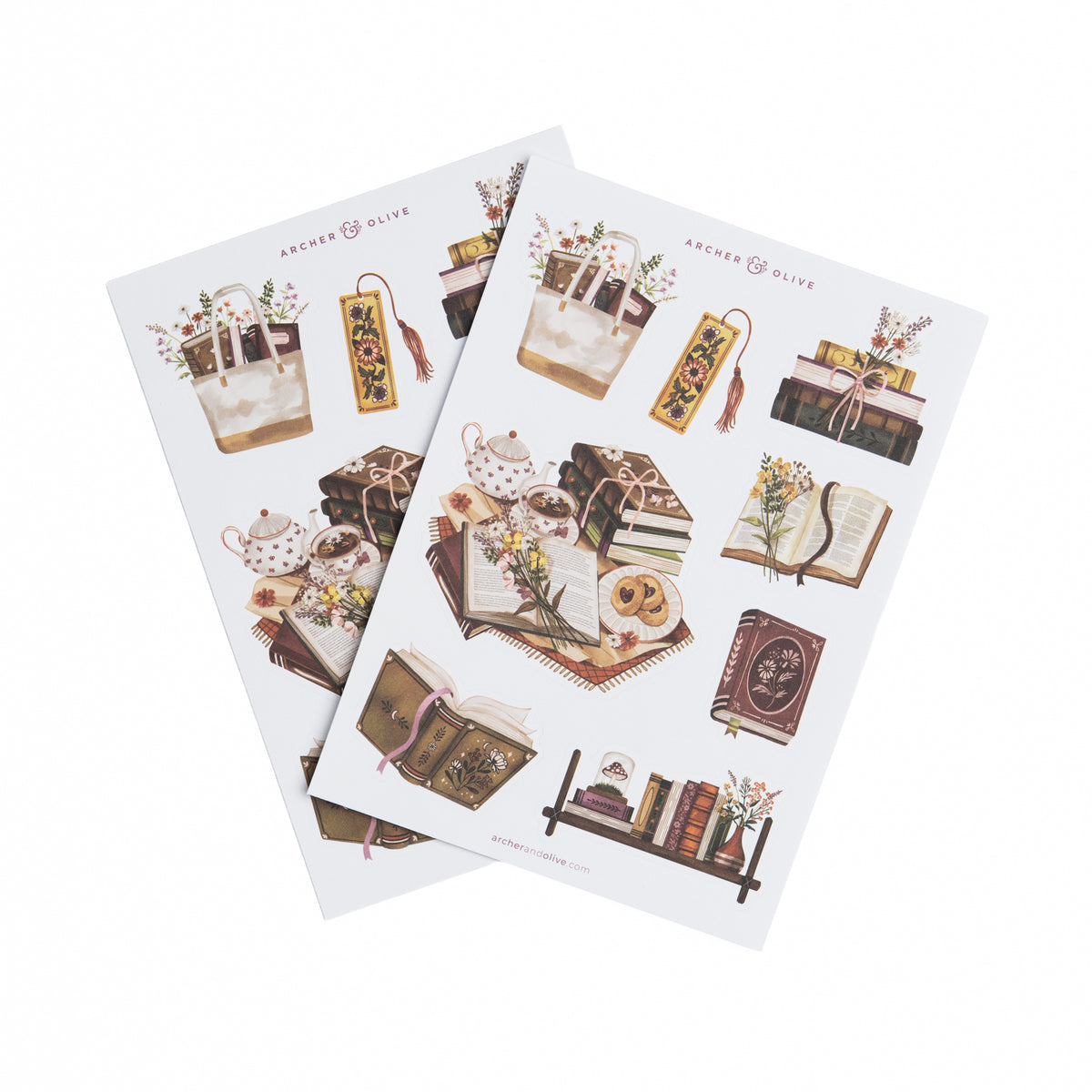 Archer and Olive Bookshelf Sticker Set