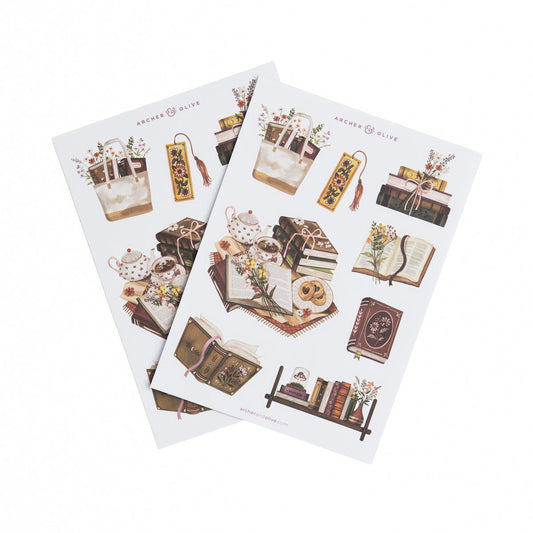 Archer and Olive Bookshelf Sticker Set