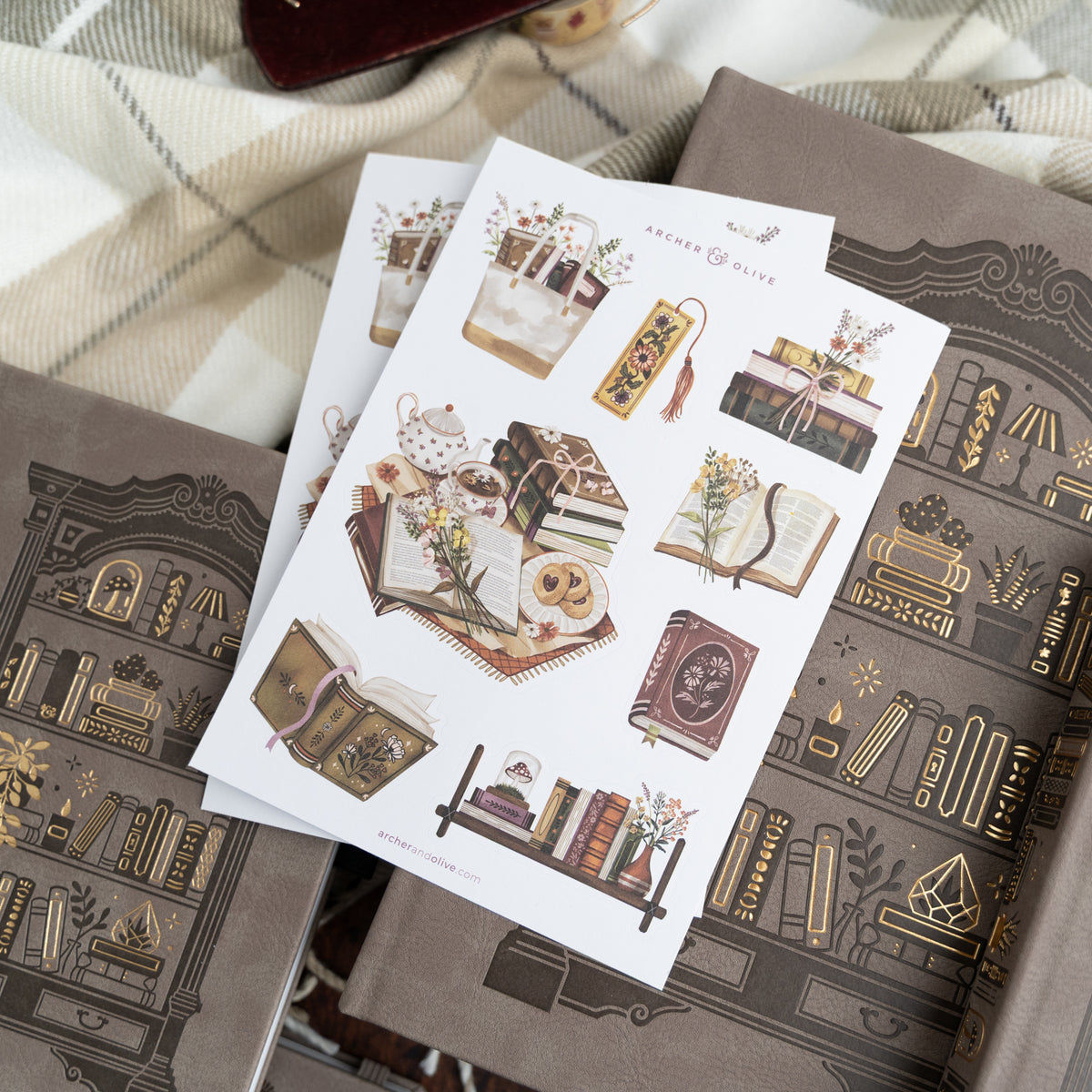 Archer and Olive Bookshelf Sticker Set