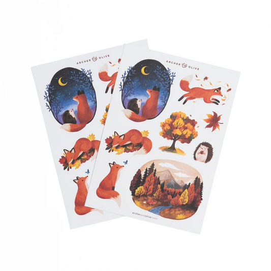 Archer & Olive Forest Foxes Sticker Set