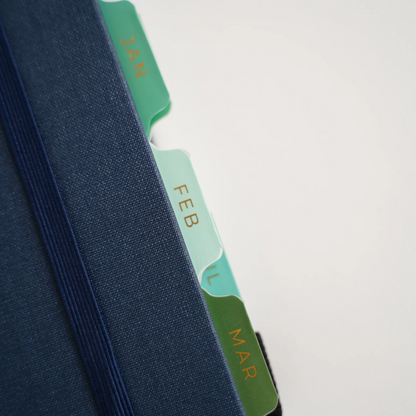 Archer and Olive Vinyl Planner Tabs, Blues and Greens PT003