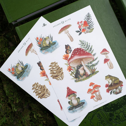 Archer & Olive Mushroom Monarch Sticker Set ￼ ST362