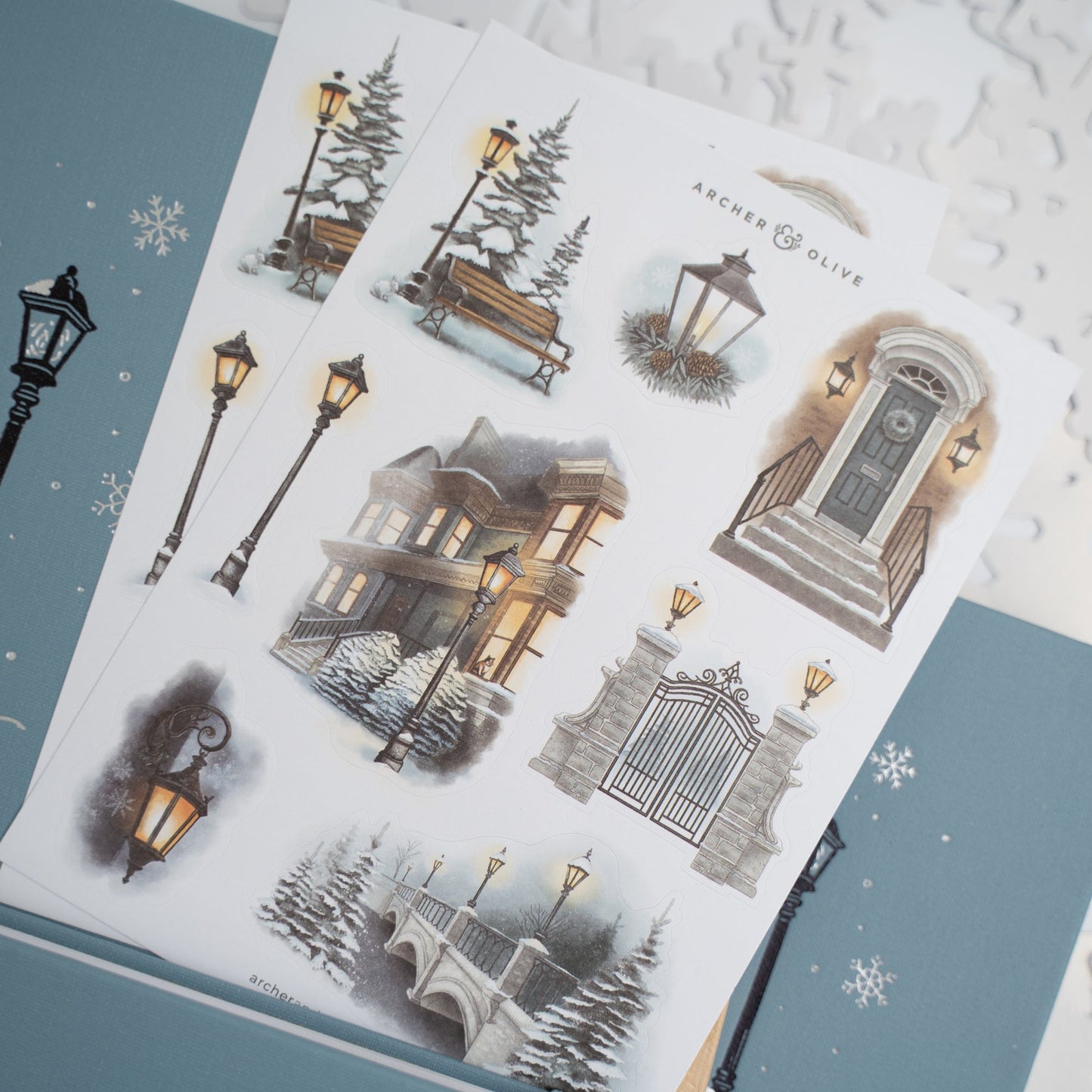 Archer & Olive Lamp Post Sticker Set WST307 ￼
