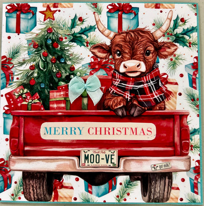 A Highland Cow Christmas 4 Card Pack - Home is where the Herd is
