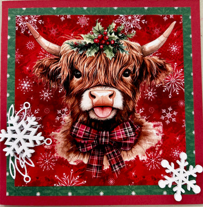 A Highland Cow Christmas 4 Card Pack - Home is where the Herd is