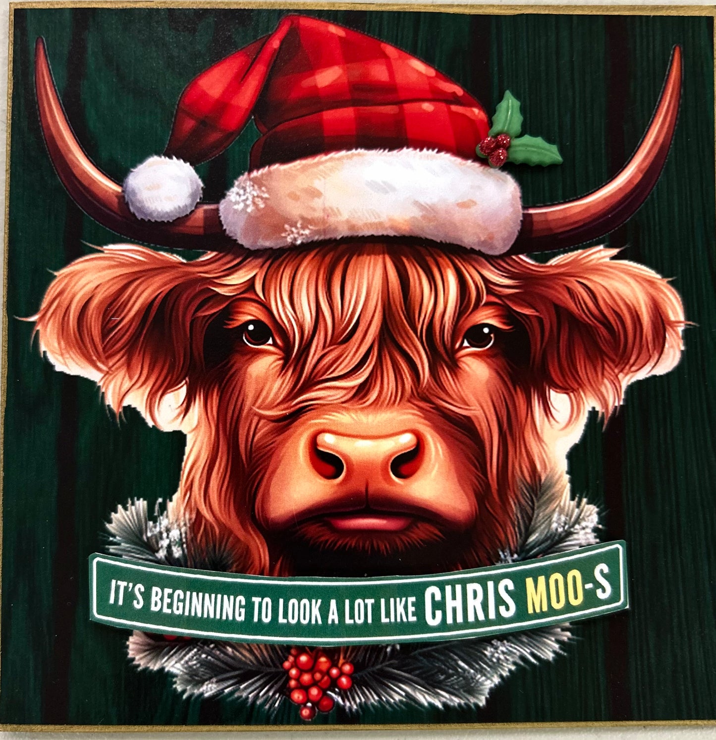 A Highland Cow Christmas 4 Card Pack - Home is where the Herd is