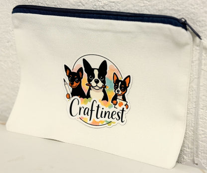 Craftinest Pencil or Craft Tool Zip Pouch Bag 6" x 8"