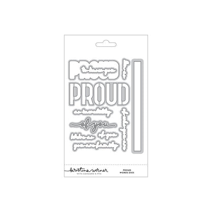Kristina Werner with Concord & 9th - Proud Words Dies KW1137